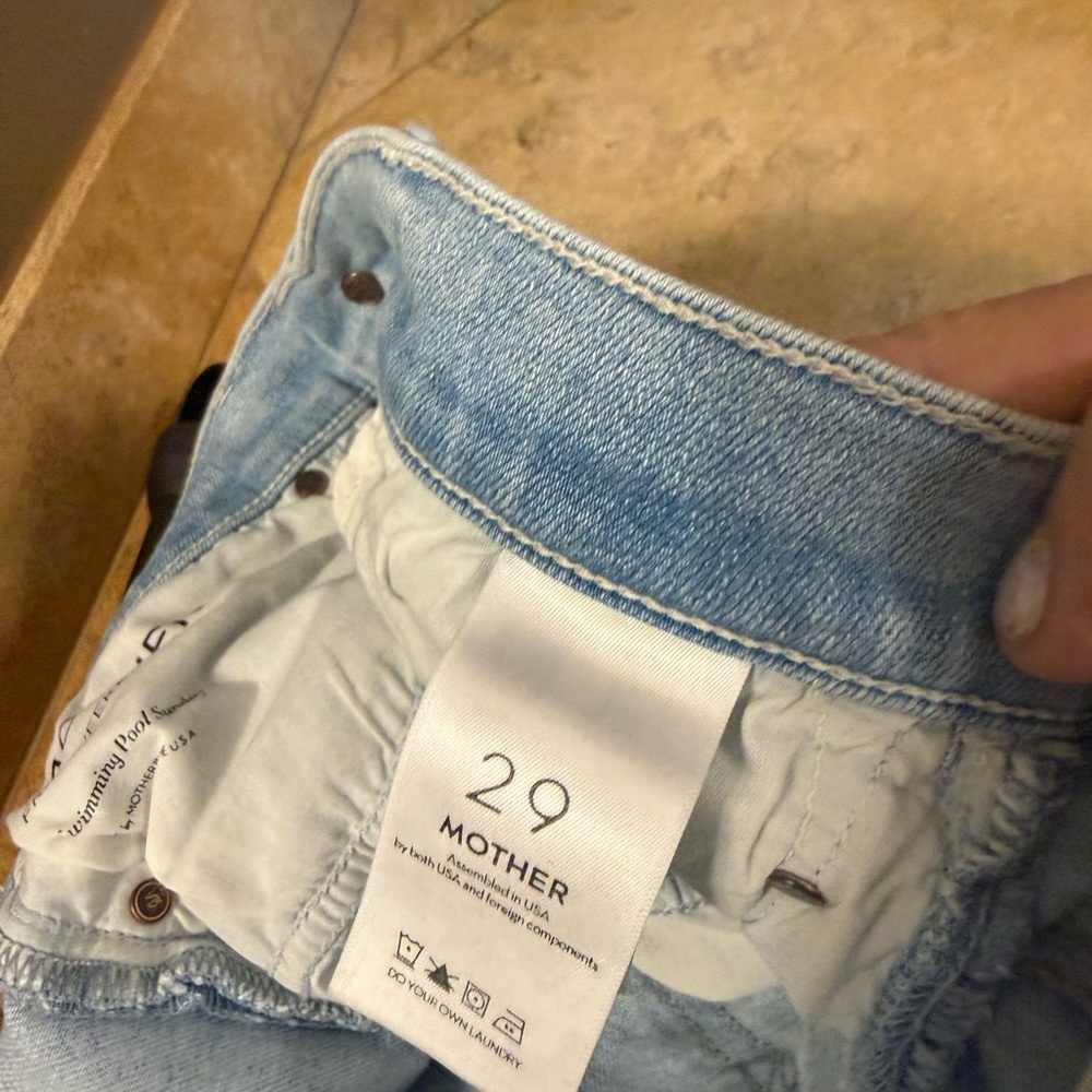 MOTHER the weekender fray in Light Blue Flare Jeans - Picture 6 of 7